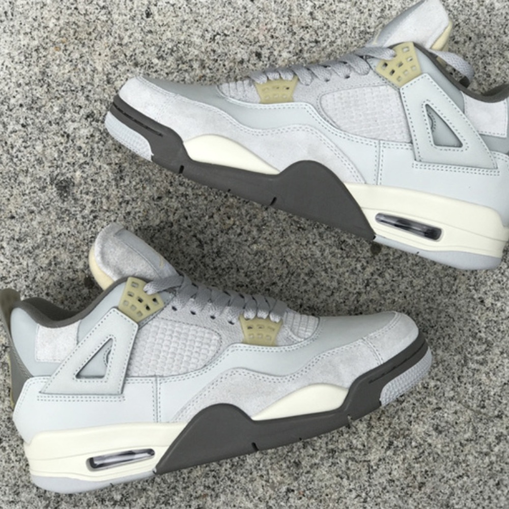 Jordan 4 Photonz Gray and Cream Sneakers Brand (worn slightly) - Picture 8 of 9